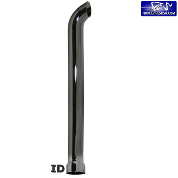 K4-96EXC | 4" x 96" Curved Stack ID Inlet Chrome K4-96EXC | 4" x 96" Curved Stack ID Inlet Chrome