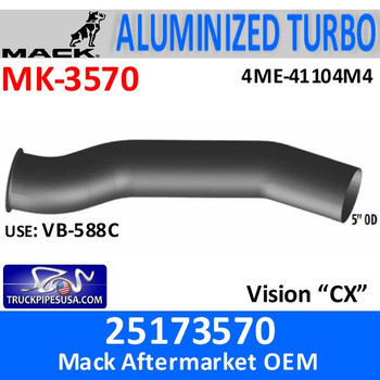 4ME-41104M4 Mack 5" Exhaust Rev B Turbo MK-3570 Or 25173570 4ME-41104M4 Mack 5" Exhaust Rev B Turbo MK-3570 Or 25173570