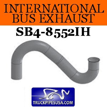 1684397C1 International Bus Pipe 3 Bend 3.5" OD Flare Flat ALZ 1684397C1 International Bus Pipe 3 Bend 3.5" OD Flare Flat ALZ