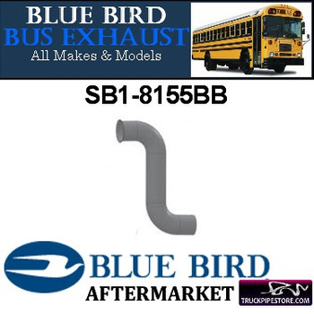SB1-8155BB 4" 2 Bend Bluebird Bus Exhaust OD with Flare ALZ SB1-8155BB 4" 2 Bend Bluebird Bus Exhaust OD with Flare ALZ