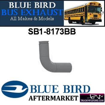 SB1-8173BB Bluebird Bus Exhaust Elbow 3" 90 Degree OD Flare Aluminized SB1-8173BB Bluebird Bus Exhaust Elbow 3" 90 Degree OD Flare Aluminized