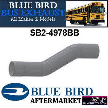 SB2-4978BB 5" 2 Bend Bluebird Bus Exhaust ID-OD ALZ SB2-4978BB 5" 2 Bend Bluebird Bus Exhaust ID-OD ALZ