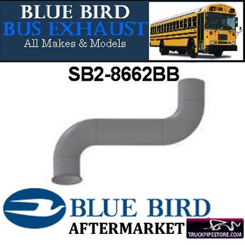SB2-8662BB 2.75" 2 Bend Bluebird Bus Exhaust ID Flare Aluminized SB2-8662BB 2.75" 2 Bend Bluebird Bus Exhaust ID Flare Aluminized