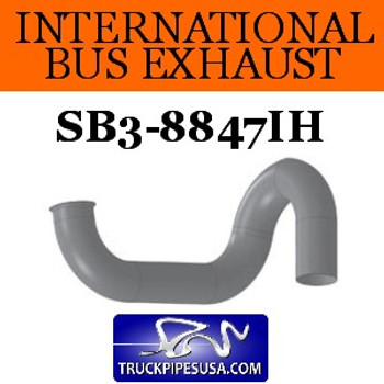 3515957C1 International Bus Pipe 3 Bend 3.5" OD Flared End ALZ 3515957C1 International Bus Pipe 3 Bend 3.5" OD Flared End ALZ
