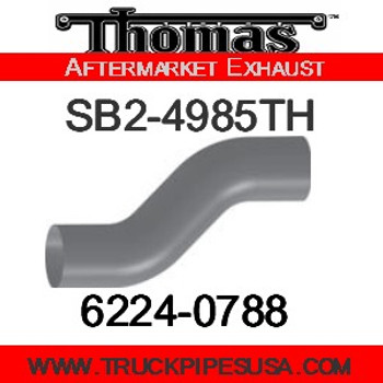 6224-0788, 6224-0516, 6224-0420 4" Thomas Bus Exhaust 2 Bend Pipe OD-OD ALZ 6224-0788, 6224-0516, 6224-0420 4" Thomas Bus Exhaust 2 Bend Pipe OD-OD ALZ