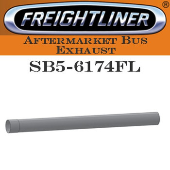 SB5-6174FL 4" x 50" Freightliner Bus Straight Stack Pipe ID-OD ALZ SB5-6174FL 4" x 50" Freightliner Bus Straight Stack Pipe ID-OD ALZ