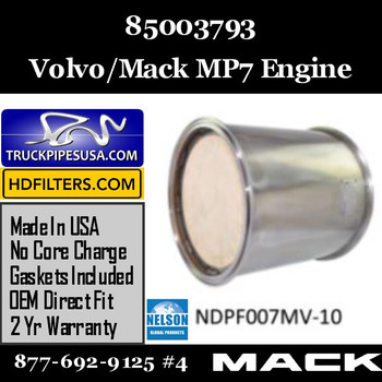 85003793 Volvo/Mack DPF for MP7 Engine 85003793 Volvo/Mack DPF for MP7 Engine