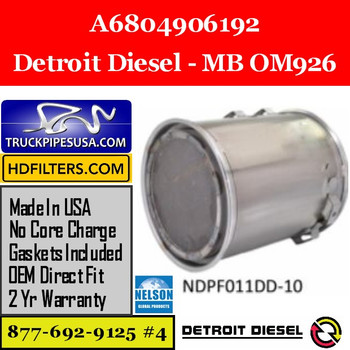 A6804906192 Detroit Diesel MB OM926 Engine DPF A6804906192 Detroit Diesel MB OM926 Engine DPF