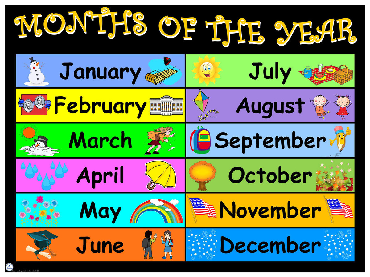 months of the year english jecc marketplace 12 months a year