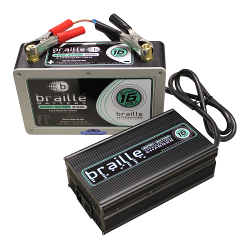 Braille Super 16 Volt Lithium Battery and Charger Combo Braille Super 16 Volt Lithium Battery and Charger Combo