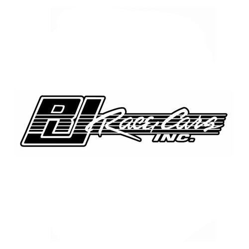 RJ Race Cars Decal, Black & White, 8" RJ Race Cars Decal, Black & White, 8"