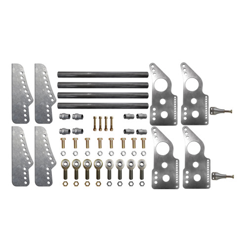 Quarter-Max 300030 4-Link Kit with 3" Axle Tube Hole Size Housing Brackets, Rod Ends, and 3/4" Wide Billet Adjustable Threaded Shock Mounts Quarter-Max 300030 4-Link Kit with 3" Axle Tube Hole Size Housing Brackets, Rod Ends, and 3/4" Wide Billet Adjustable Threaded Shock Mounts