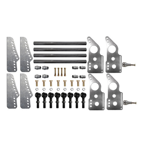 Quarter-Max 300032 4-Link Kit with 3" Axle Tube Hole Size Housing Brackets, Poly Bushings, and 1-1/2" Wide Billet Adjustable Threaded Shock Mounts Quarter-Max 300032 4-Link Kit with 3" Axle Tube Hole Size Housing Brackets, Poly Bushings, and 1-1/2" Wide Billet Adjustable Threaded Shock Mounts