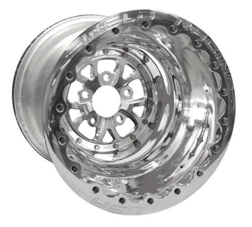 Weld Racing V-Series Lite DBL, 16" x 16", 5" x 4.75", 4" BS, Polished Shell/Center/Ring Weld Racing V-Series Lite DBL, 16" x 16", 5" x 4.75", 4" BS, Polished Shell/Center/Ring
