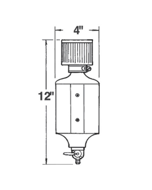JAZ Products 1 Quart Breather Tank, Black, AN-12 Fitting JAZ Products 1 Quart Breather Tank, Black, AN-12 Fitting