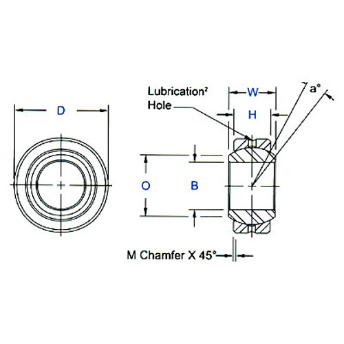 Aurora Bearing- 1/2" Bore x 1" O.D. Spherical Bearing Aurora Bearing- 1/2" Bore x 1" O.D. Spherical Bearing