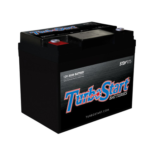 TurboStart S12V975 12 Volt AGM Race Battery, 7.85" L x 5.38" W x 6.70" H TurboStart S12V975 12 Volt AGM Race Battery, 7.85" L x 5.38" W x 6.70" H