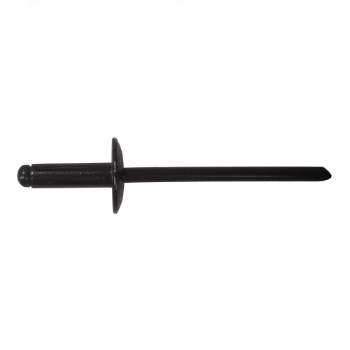 Quarter-Max 601001B 1/8" Pop Rivet, Large Button, Aluminum, Black Anodized Quarter-Max 601001B 1/8" Pop Rivet, Large Button, Aluminum, Black Anodized