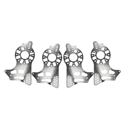Quarter-Max 201221-2 Strange Modular Extreme Pro Series 4-Link Housing Brackets with Doublers, Welded, Zinc Plated Quarter-Max 201221-2 Strange Modular Extreme Pro Series 4-Link Housing Brackets with Doublers, Welded, Zinc Plated