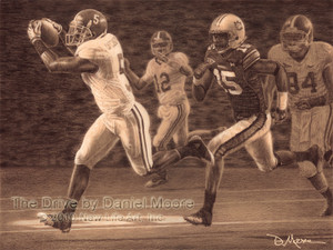 "The Drive" - Pencil Drawing - Alabama Football vs. Auburn 2009