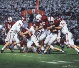 "Between the Lines" - Canvas Editions - Alabama Football vs. Oklahoma 1963 (Lee Roy Jordan)