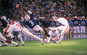 The Kick - Collegiate Classic 8x10 - Alabama Football vs. Auburn 1985 (Van Tiffin)