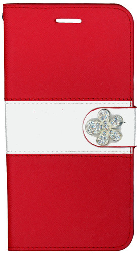 Iphone 6 Plus/6S PLUS MM Flower Wallet Red