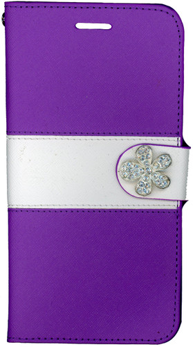 Iphone 6 Plus/6S PLUS MM Flower Wallet Purple