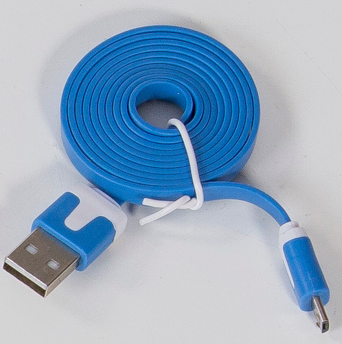 Micro Flat USB Cable Blue