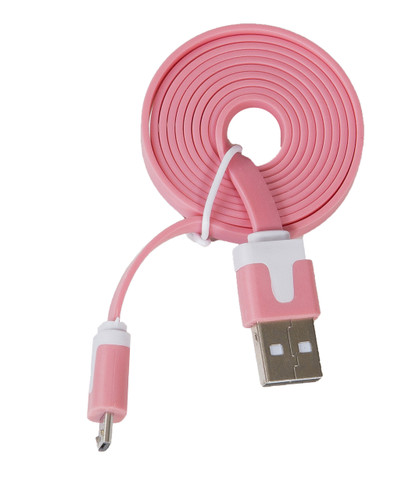 Micro Flat USB Cable Light Pink