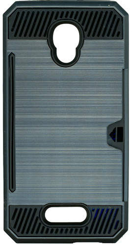Alcatel Fierce 4 MM Slim Dura Case Metal Finish With Card Holder Ink Blue