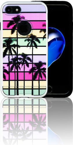 Iphone 7 MM Slim Dura Metal Rainbow Paradise