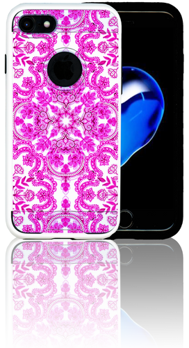 Iphone 7 MM Slim Dura Metal Pink Stencil