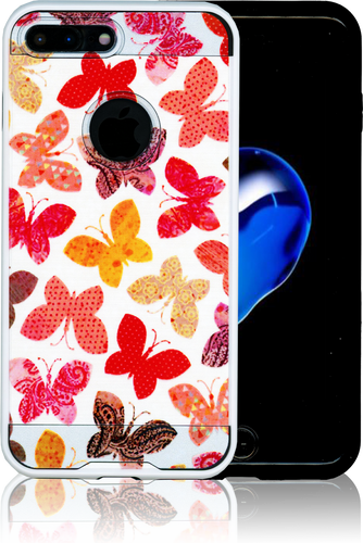 Iphone 7 PLUS MM Slim Dura Metal Rainbow Butterfly