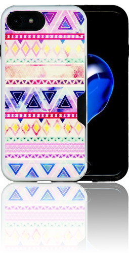 Iphone 7 MM Slim Dura Metal CC Rainbow Chevron