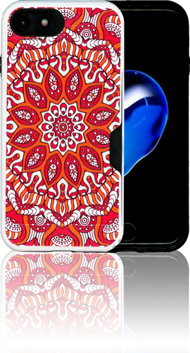 Iphone 7 MM Slim Dura Metal CC Tribal Red