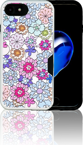 Iphone 7 MM Slim Dura Metal CC Pink Daisies