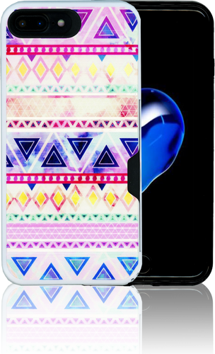 Iphone 7 PLUS MM Slim Dura Metal CC Rainbow Chevron