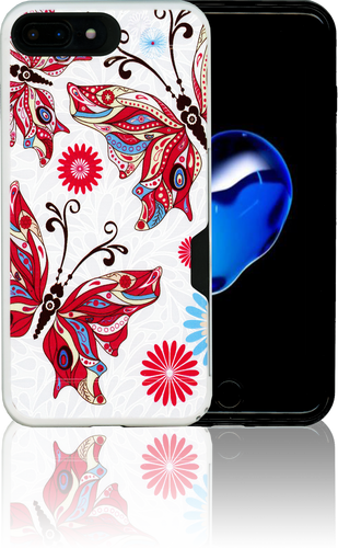 Iphone 7 PLUS MM Slim Dura Metal CC Pink Butterfly