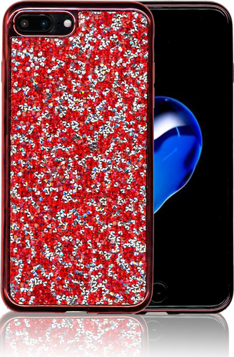 Iphone 7 PLUS MM Tpu Bling Red