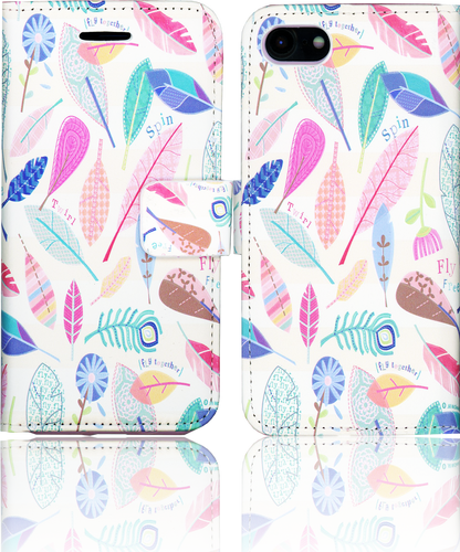 Iphone 7 MM 3D Design Wallet Spring Flowers