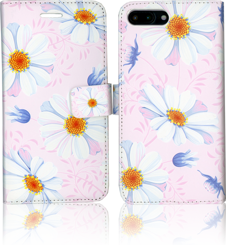 Iphone 7 PLUS MM 3D Design Wallet Pink Flowers