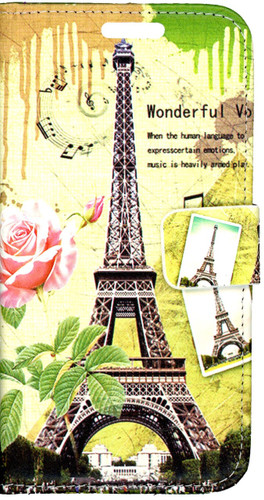 LG K7 MM 3D Design Wallet Paris Flowers