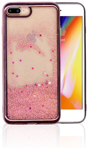 Iphone 7 PLUS MM Electroplated Glitter Case With Stars Rose Gold