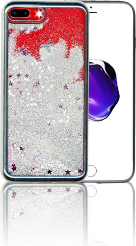 Iphone 7 PLUS/8 PLUS MM Electroplated Glitter Case With Stars Silver
