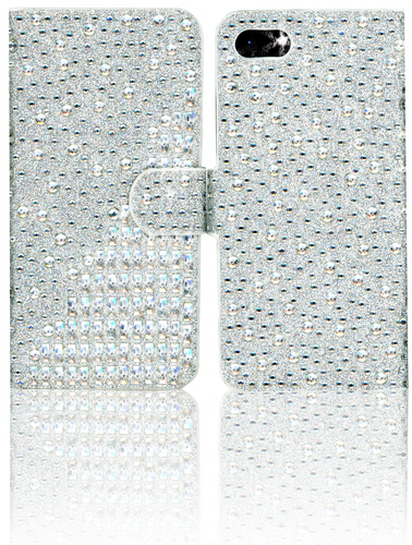 Iphone 7 MM Jewel Diagonal Wallet Silver