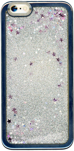 Iphone 6PLUS/6S PLUS MM Electroplated Glitter Case With Stars Silver