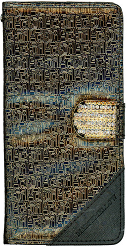HTC Desire 530 Design Wallet With Bling Gold