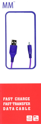 Micro Round USB Cable Purple (Retail Packaged)