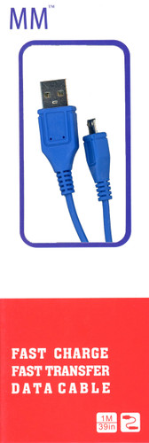 Micro Round USB Cable Blue (Retail Packaged)